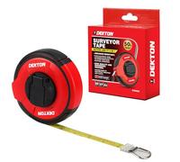 DEKTON 50M Surveyor Tape - Metric & Imperial Uv Print, Class Iii Accuracy, Steel Lacquered Blade, Abrasion & Corrosion Resistant, Durable Abs Housing, Metal Ring, Professional Long Measuring Tape
