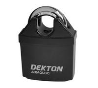 Dekton 50mm Black Closed Shackle Hardened Steel Padlock With 4 Keys