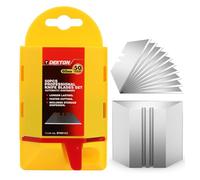 Dekton 50PCS SK5 Utility Blades with Auto Dispenser - Heavy Duty Steel, Long - Lasting Sharp Blades for Cardboard, Carpet, Leather, Paper & DIY Cutting Projects