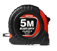 Dekton 5m X 19mm Hard Case Tape Measure-5m/16ft Blade-lock| Belt Clip| Rubber Grip| High Carbon Steel| Imperial And Metric Units| Durable, Accurate, With Robust Hard Case| Easy-to-read Measurements