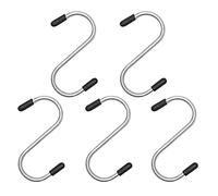 Dekton 5PC 3-in S Hook Set | Versatile Hooks for Home, Kitchen, Garage, Shed & Workshop | No Screws or Nails Needed | Easy to Hang on Doors, Shelves & More | Convenient and Flexible Storage Solution