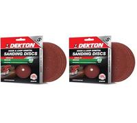 Dekton 5PC Hook and Loop Orbital Sanding Discs 125mm/Extra Coarse - 40 Grit | Ideal for Orbital Sanders | Multi-Surface Use on Wood, Metal, Plaster, Plastics & Paint | Heavy-Duty Sanding Performance