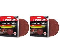 Dekton 5PC Hook and Loop Orbital Sanding Discs 150mm/Extra Coarse - 60 Grit | Ideal for Orbital Sanders | Multi-Surface Use on Wood, Metal, Plaster, Plastics & Paint | Heavy-Duty Sanding Performance