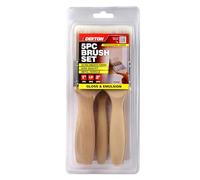 Dekton 5PC Professional Grade Paint Brush Set - 1", 1.5" & 2" Brushes for Ultra-Smooth Finish, Cutting-in, Doors, Trims & Panels, Suitable for Water-Based Paints, Woodstains & Varnishes