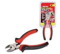 Dekton 6" Diagonal Pliers, Drop Forged Carbon Steel, Heat-Treated & Polished, Shockproof Anti-Slip Two-Component Handles, Ergonomic Grip, Heavy Duty Side Cutter