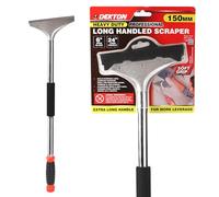 Dekton 6" Heavy Duty Long-Handled Scraper -600mm Soft-Grip Carbon Steel Handle, Aluminium Head, Ideal for Removing Paint, Varnish, Wallpaper & General Surface Prep