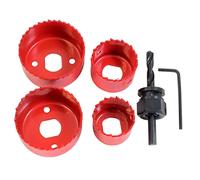 Dekton 6 Piece Holesaw Kit-high-speed Steel, Precision-cut Teeth| Ideal For Wood, Plastic & Metal| Includes Allen Key And Arbor, 4 Holesaws Suitable For Cutting| Sizes: 32mm, 38mm, 51mm And 54mm
