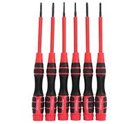 Dekton 6 Piece Precision Screwdriver Set - Ergonomic anti slip handle for ease of use and precise control| Accurately machined for ultimate fit| Includes: Flat: 2mm, 2.5mm and 3mm| Durable and Comfort