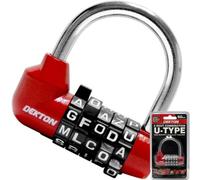 Dekton 60mm 5 Digit U Type Zinc Alloy Combination Security Padlock Steel Shackle