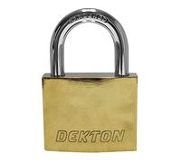 Dekton 60MM Titanium Plated Iron Padlock | Heavy-Duty Iron Construction with Tough Shackle | Includes 3 Steel Keys | Ideal for Gates, Shed & Storage | Durable Locking Mechanism | Home & Industrial Use