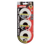 Dekton 6pc 2m x 18mm Double-Sided Mounting Tape - Strong Sticky Foam Tape for Home & Office, Picture Hanging, Easy to Cut, Long-Lasting Alternative to Nails & Pins