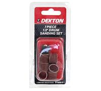 Dekton 7-Piece 1/2" Drum Sanding Set | Versatile Sanding Solution for Wood, Metal, and Plastic | Includes Various Grits for Different Applications | Perfect for DIY and Professional Use