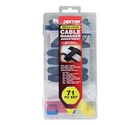 Dekton 71 PC Cable Manager Set- Complete Cable Management Kit| Includes Cable Ties, Clips, and Organizers| Durable & Adjustable| Ideal for Home, Office, and Workshop| Tidy and Neat Cable Organization