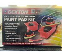 Dekton 7pc Painting Kit - Ideal For Painting Any Room Quickly, Easily, Ergonomic Design & Comfortable Grip | Includes 9" Rectangular Paint Pad Tray, 5.5" Pointed Paint Pad Tray, 2x Ergonomic Handles