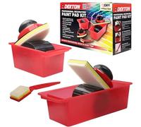 Dekton 7pc Painting Kit - Ideal For Painting Any Room Quickly, Easily, Ergonomic Design & Comfortable Grip | Includes 9" Rectangular Paint Pad Tray, 5.5" Pointed Paint Pad Tray, 2x Ergonomic Handles