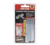 Dekton 8-Piece Flat Connector Set-Durable Metal Connectors| Ideal for Wood, Plastic, Metal Projects| Secure and Stable Connections| Versatile for DIY, Professional| Includes Screws for Quick Assembly