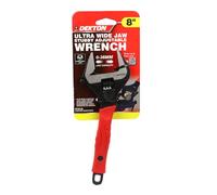 DEKTON 8'' XL Jaw Stubby Adjustable Wrench-Heavy-Duty Wide-Mouth Spanner for Tightening and Loosening Nuts and Bolts| Tool with Ergonomic Non-Slip Handle| Ideal for Tight Spaces, Plumbing, Automotive