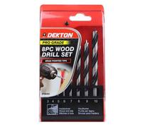 Dekton 8Pc Pro Wood Drill 2-10mm, Dt80202