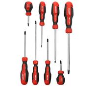 DEKTON DT65267 Screwdriver, Black/Red, Set of 8 Piece