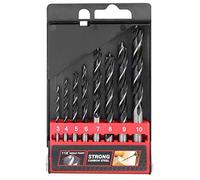 Dekton 8pc Wood Drill Set 3-10mm-118 Angle Point| Two Cutting Edges On Drill Point| Drills With Chisel Action| Strong Carbon Steel|Higher Resistance To Heat|Ideal For Drilling Wider Range Of Materials