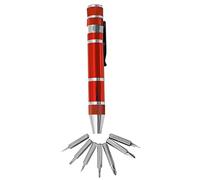 Dekton 9 in 1 Precision Screwdriver Set - Bit Storage in Pen Handle| Knurled Finish for Better Grip | Magnetic Bit Holder | Pocket Clip | Ideal for Repairing Glasses, Electronics and Many Other Items