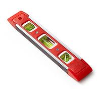 Dekton 9-Inch Spirit Level with Strong Magnetic Base, 45-Degree Vial, Horizontal and Vertical Vials, Hanging Hole, Durable Polystyrene Construction - Ideal for Precision Leveling and Alignment Tasks