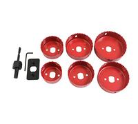 Dekton 9 Piece Downlight Installation Kit-Includes 6 Holesaws Suitable For Cutting Through Wood And Thin Metal| Sizes: 88mm, 75mm, 72mm, 65mm, 60mm And 51mm| Includes Drive Plate, Arbor And Allen Key