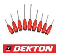 Dekton 9Pc Soft Grip Go Through Screwdriver Set