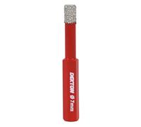 Dekton Brazed Diamond Hole Drill 7.0mm-Wax Core Design Provides Self-cooling And Self-lubrication| Drill Bit For Dry Cutting Ceramic, Porcelain & Stone|1/4 Inches Hex Shank| High Grade Hardened Steel