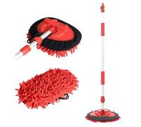Dekton Car Wash Brush | Adjustable Pole (98-168cm) | Brush Head Size 19x28cm | Lightweight PP & Aluminum Fabric for Easy Use | Perfect for Cars, Trucks, and Outdoor Cleaning Tasks