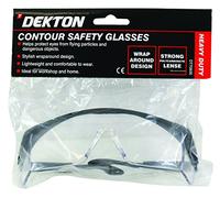 Dekton Clear Safety Goggles | Lightweight & Flexible Eye Protection Against Flying Particles | Ideal for Workshop and Home Use | Anti-Misting Air Vents | Durable Polycarbonate Lenses for Safety