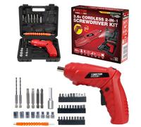 Dekton Cordless Screwdriver Drill 3.6V Electric Rechargeable Battery Set 600015