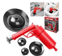 Dekton Drain Blaster With Four Attachments-Clears Blockages Without Using Harsh Chemicals| Pump Action Power Pressure Cleaner| Injects High Pressure Blast Of Water Into Waste Pipe| Includes 4 Adaptors
