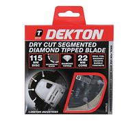 DEKTON DT80450 Dry Cut Segmented Diamond Tipped Blade, Black/Red