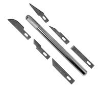 DEKTON DT60970 7piece Hobby Kit, Aluminium Handle and six Carbon Steel Blades.