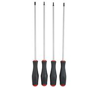 DEKTON DT65213 Long Bar 250mm Torx Screwdriver Set, Black/Red, Set of 4 Piece