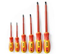 Dekton Dt65503 6 Piece Insulated Screwdriver Set Flat & Phillips