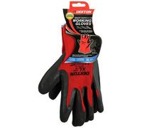 Dekton Dt70715 Heavy Duty Working Gloves Size 10 (Xl) Black/red