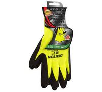 Dekton Dt70762 Comfort Grip Gloves Size 8 (M) Black/hi-Vis Green