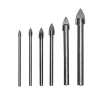 DEKTON DT80295 Glass Drill Set, Silver, Set of 6 Piece, Case included