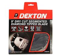DEKTON DT80455 230mm (9") Dry Cut Segmented Diamond Tipped Blade, segmented rim blade
