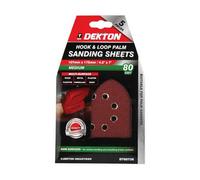 Dekton Dt80726 Hook & Loop Palm Sanding Sheets 107mm X 175mm 80G