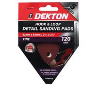 Dekton Dt80738 Hook & Loop Detail Sanding Pads 93mm X 93mm 120G