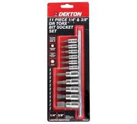 DEKTON DT85143 Torx Bit Set, Black/Red, Set of 11 Piece