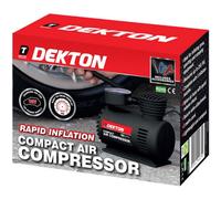 Dekton Electric Car Tyre Compressor Air Inflater 12V 250Psi Compact Emergency