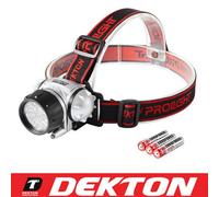 Dekton Expedition Led Head Light Torch Headlamp 50 Lumens 10M Range & Batteries