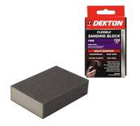 Dekton Flexible Sanding Block - Fine 120 Grit for Multi-Surface Woodworking, Paintwork, Keying Plaster, and Prep Work - Perfect for Achieving a Smooth Finish Between Coats