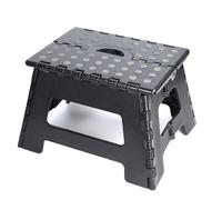Dekton Folding Step Stool Black-Space Saving Foldable| Non-slip Surface And Feet| 150kg Max Load Capacity| Stylish Black Colour| Durable & Sturdy Plastic Construction| Ideal For Home, Office and Kids