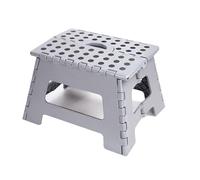 Dekton Folding Step Stool Grey-Space Saving Foldable| Non-slip Surface And Feet| 150kg Max Load Capacity| Stylish Grey Colour| Durable & Sturdy Plastic Construction| Ideal For Home,Office and Kids