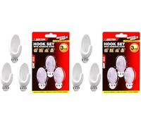 DEKTON Geckogrip Hook Set 3pc White-Heavy-Duty Wall Hook| Strong Adhesive Grip| Holds Upto 10kg| Ideal for Kitchen, Bathroom, Office| Reusable & Residue-Free| Sleek White Finish| Versatile Storage